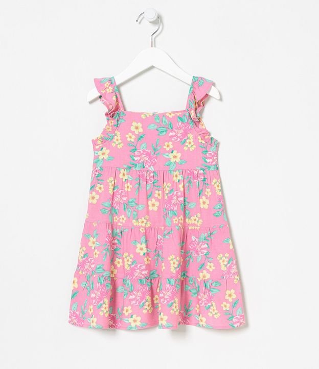 Vestido Infantil Marias en Viscosa Estampado Floral - Talle 1 a 5 años