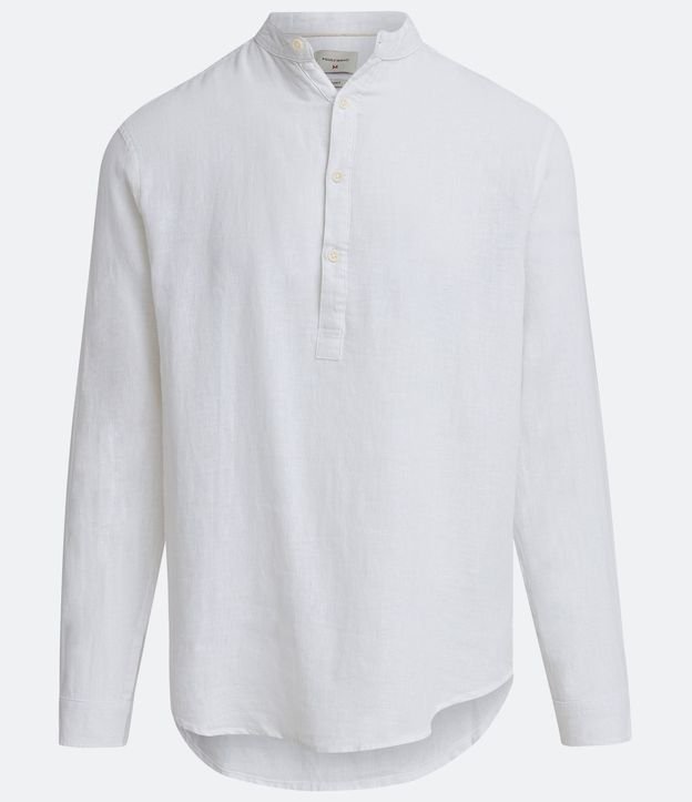 Camisa Ancha en Lino con Cuello Padre 7
