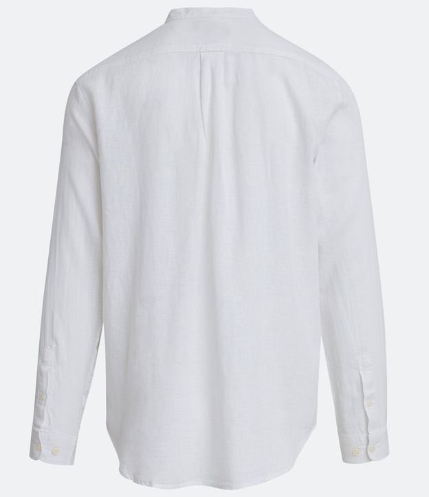 Camisa Ancha en Lino con Cuello Padre 8