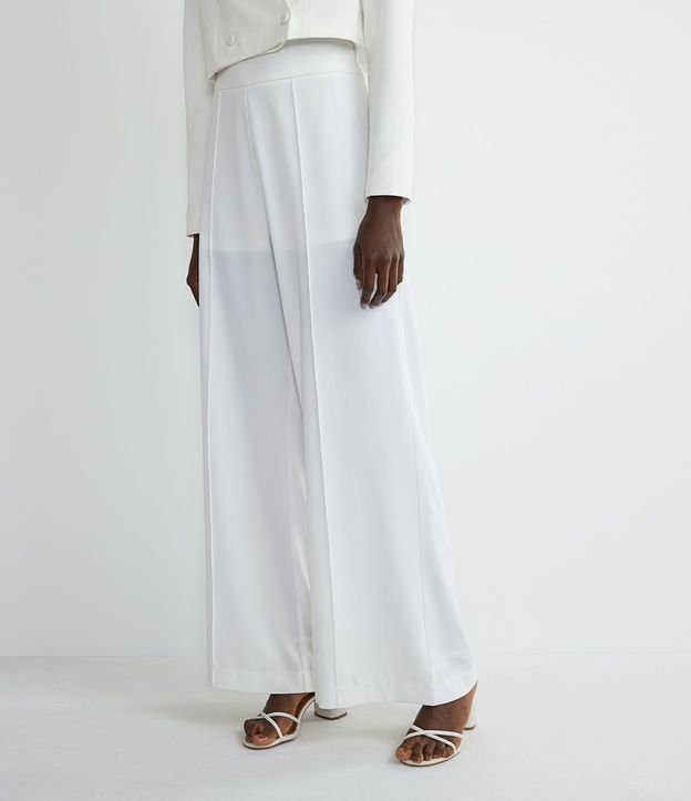 Pantalón Pantalona en Crepé con Friso Delantero 4