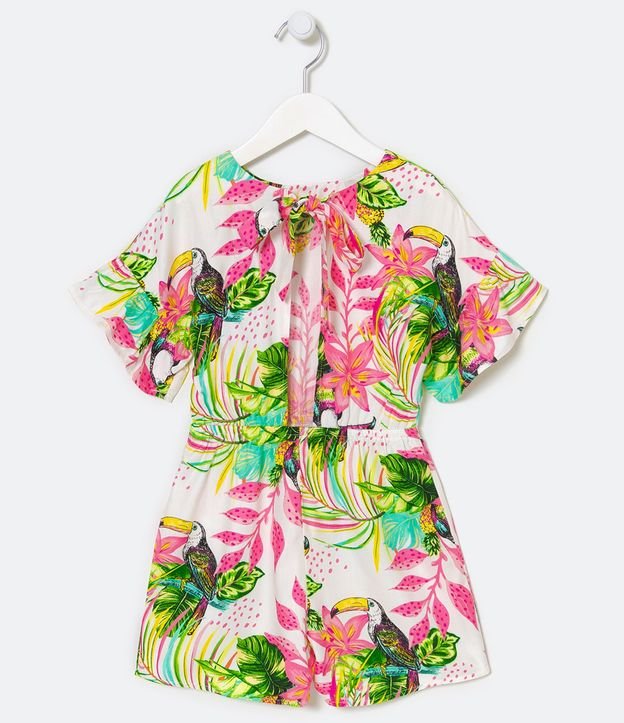 Mono Infantil en Viscosa Estampado Floral y Tucanes - Talle 5 a 14 años 2