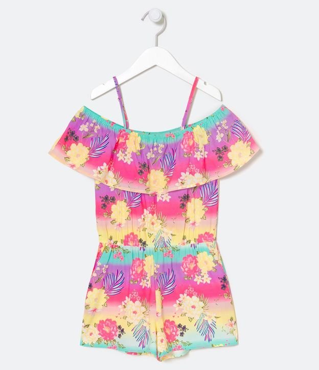 Enterito Infantil en Viscosa Estampado Floral - Talle 5 a 14 años