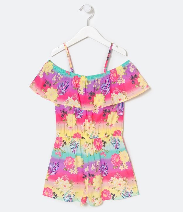 Enterito Infantil en Viscosa Estampado Floral - Talle 5 a 14 años 2
