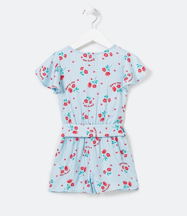 Enterito Infantil Estampado Floral con Amarre - Talle 1 a 5 años 2