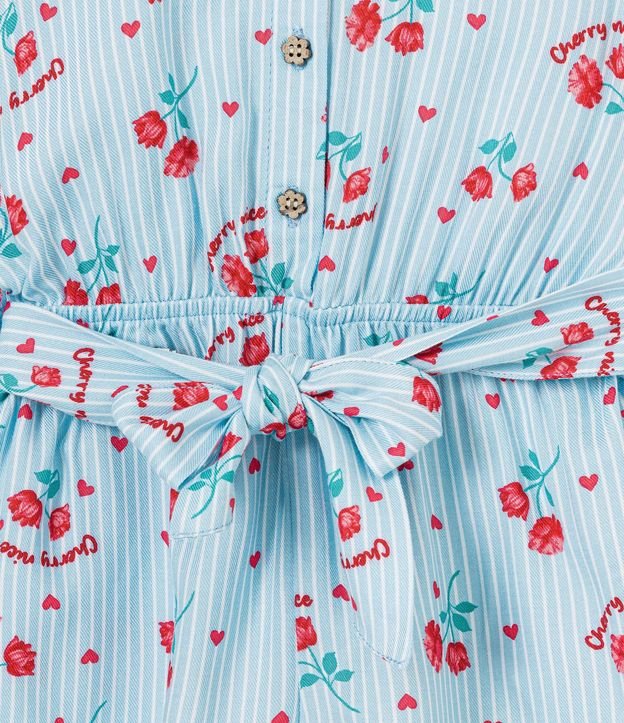 Enterito Infantil Estampado Floral con Amarre - Talle 1 a 5 años 3