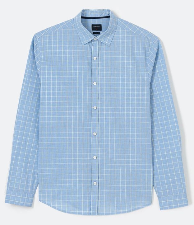 Camisa Manga Larga con Estampado Cuadrillé 4