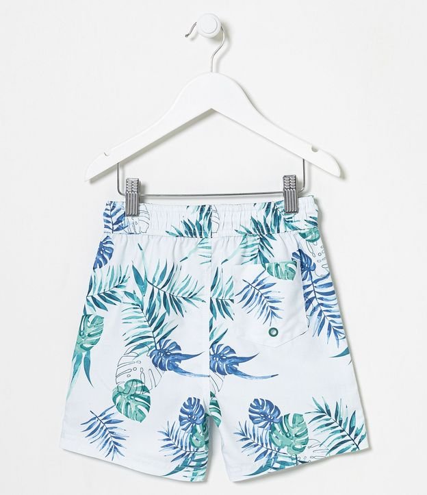 Bermuda de Baño Infantil con Estampas de Follajes - Talle 5 a 14 años 3