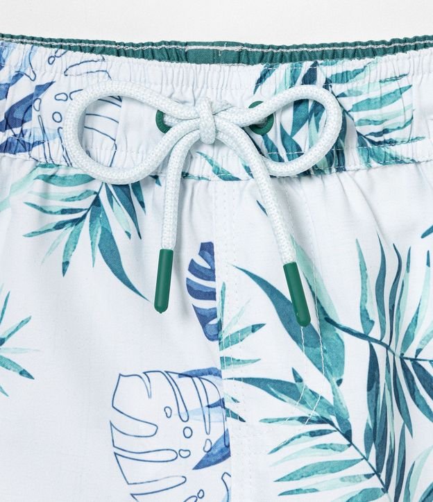 Bermuda de Baño Infantil con Estampas de Follajes - Talle 5 a 14 años 4