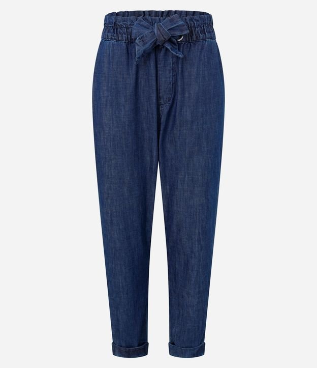 Pantalón Baggy en Jeans con Lazo en la Cintura 7