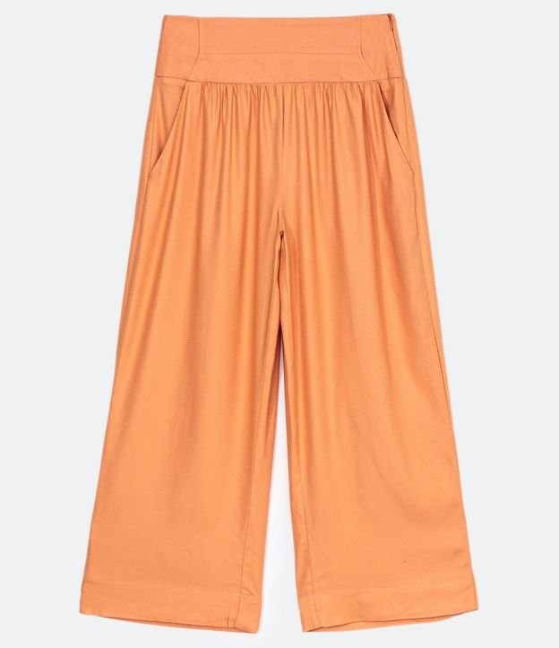 Pantalón Recto en Viscosa con Detalle en la Cintura y Bolsillos Frontales 6