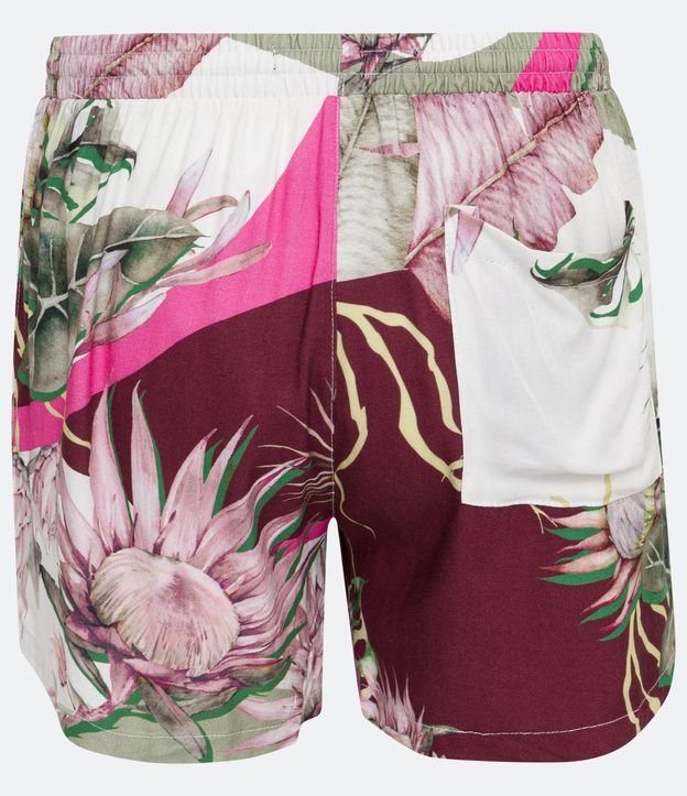 Bermuda en Viscosa con estampadodo Floral Patchwork 7