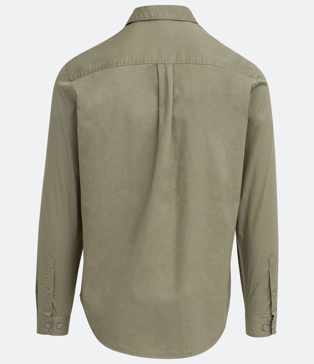 Camisa Manga Larga en Sarga con Bolsillos 7