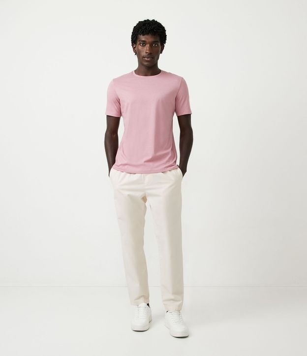 Remera Slim Básica en Algodón Peruano con Cuello Redondo 2