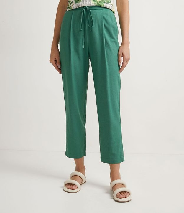 Pantalón Fluido en Viscolino con Cordón