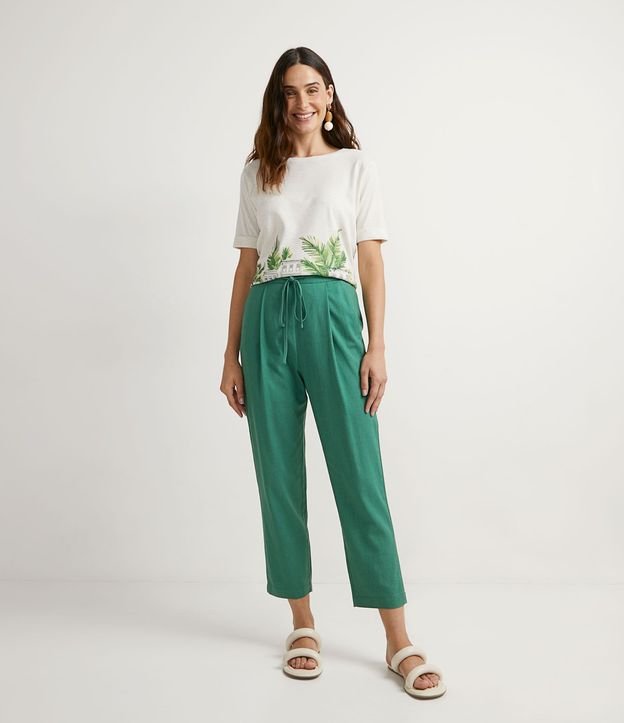 Pantalón Fluido en Viscolino con Cordón 6