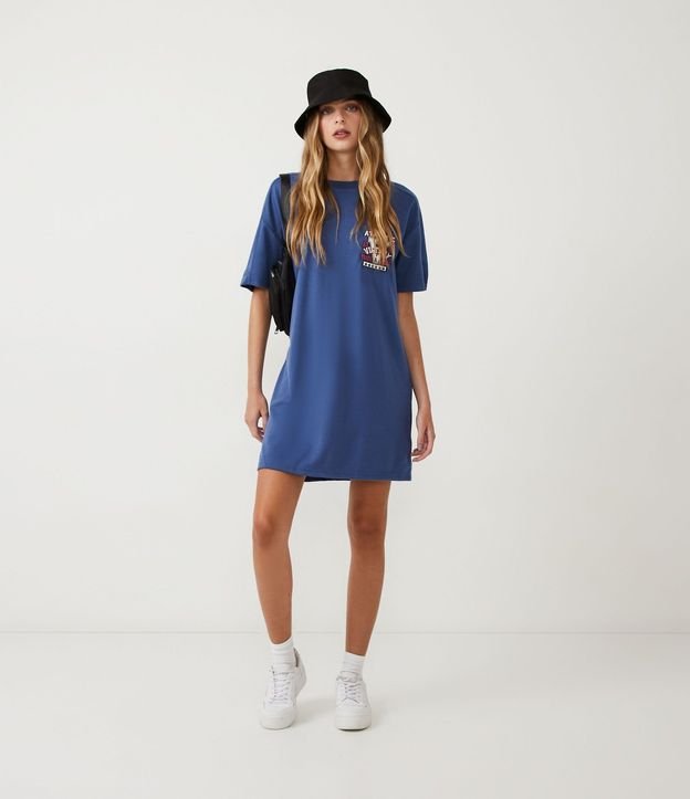 Vestido Corto en Piquet con Estampado Frente y Espalda 2