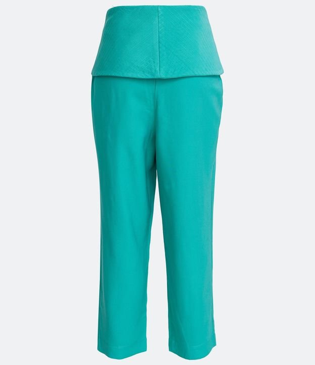 Pantalón Confort en Viscosa con Pala Pespuntado y Botones Forrados 6