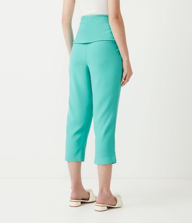 Pantalón Confort en Viscosa con Pala Pespuntado y Botones Forrados 3