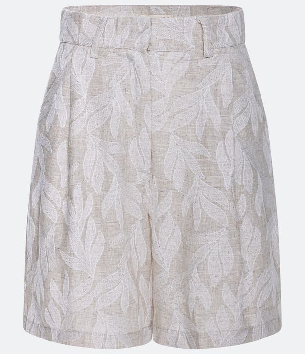Bermuda Viscolino con Estampado Bordada Floral 5