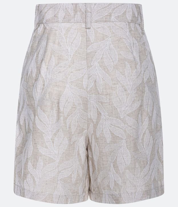 Bermuda Viscolino con Estampado Bordada Floral 6