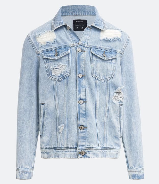 Campera Jeans Destroyed Delavé 6