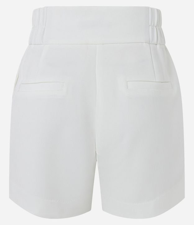 Short Sastre con Cintura Elástica y Abotonado Doble 8