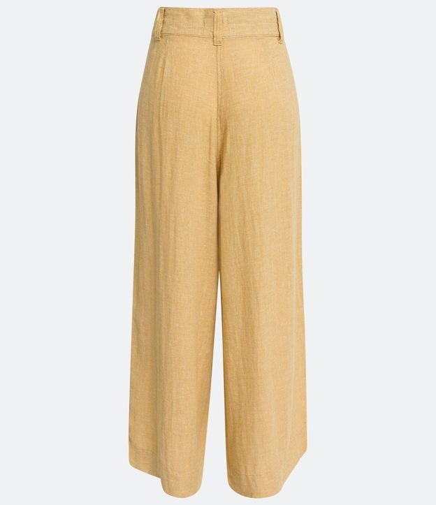 Pantalón Pantalona en Viscolino con Cintura Ancha 6