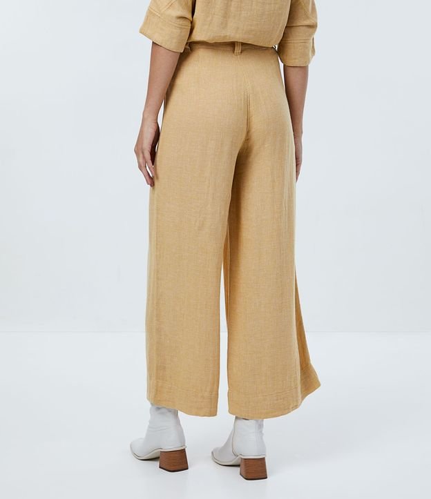 Pantalón Pantalona en Viscolino con Cintura Ancha 3