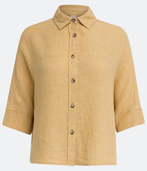 Camisa en Viscolino con Detalle Pespuntado 5