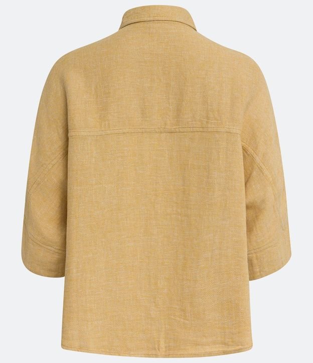 Camisa en Viscolino con Detalle Pespuntado 6