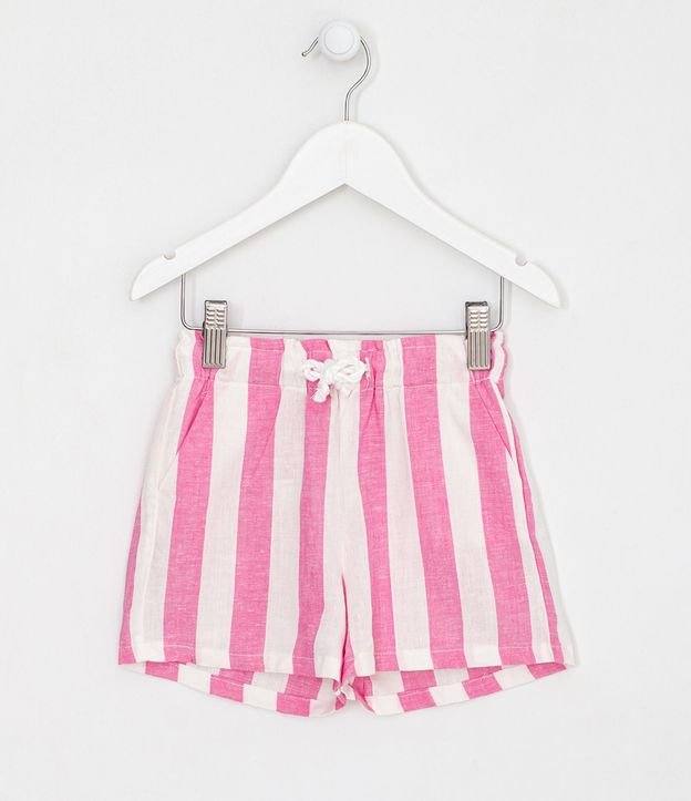 Short Infantil en Viscosa Rayado - Talle 1 a 5 años