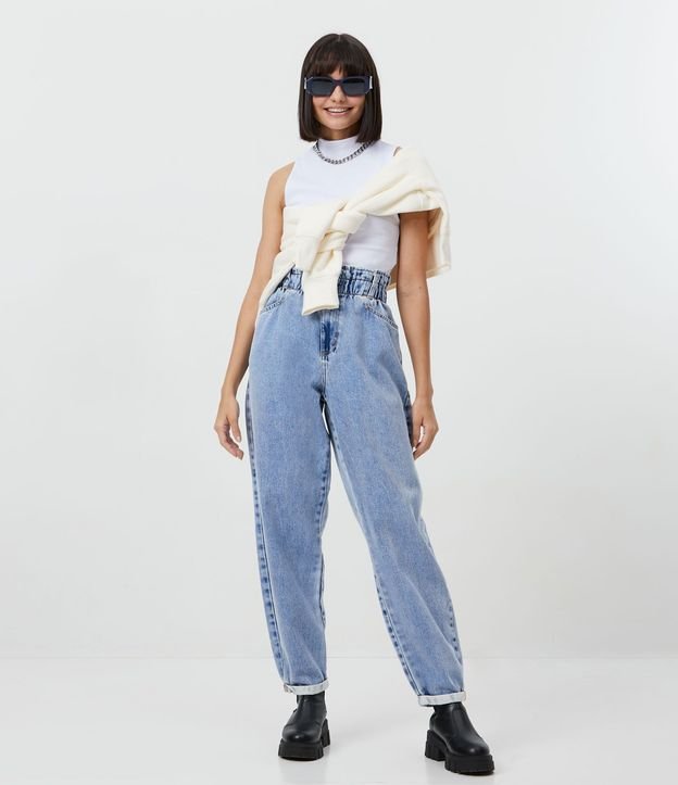 Blusa Cropped Básica sin Manga en Algodón con Cuello Alto 3