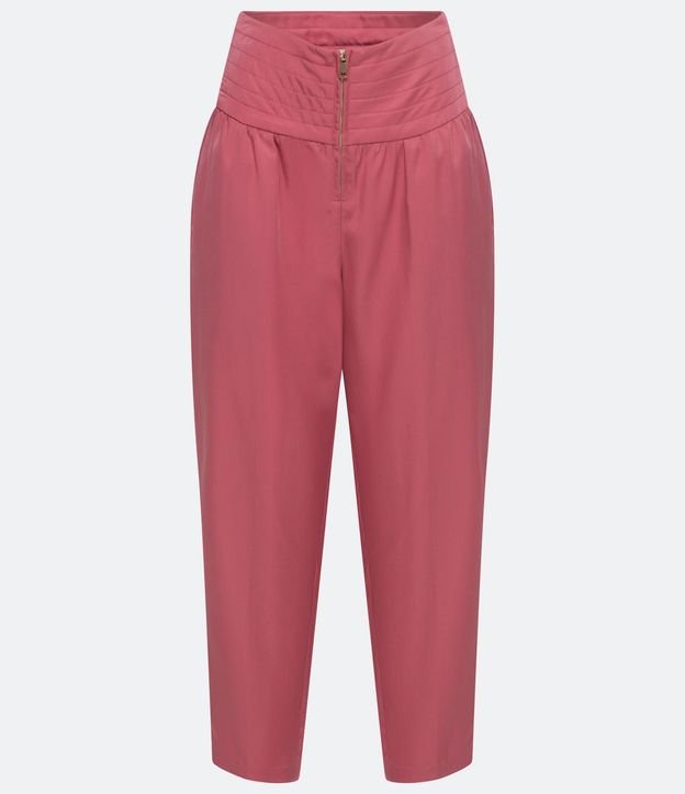 Pantalón en Liocel con Cintura Ancha y Pespuntado 6