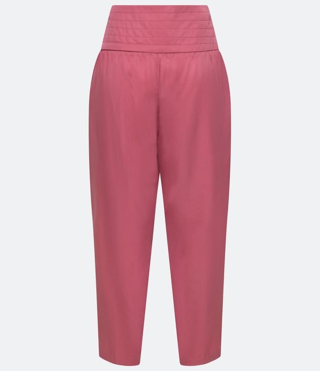 Pantalón en Liocel con Cintura Ancha y Pespuntado 7
