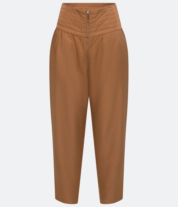 Pantalón en Liocel con Cintura Ancha y Pespuntado 5