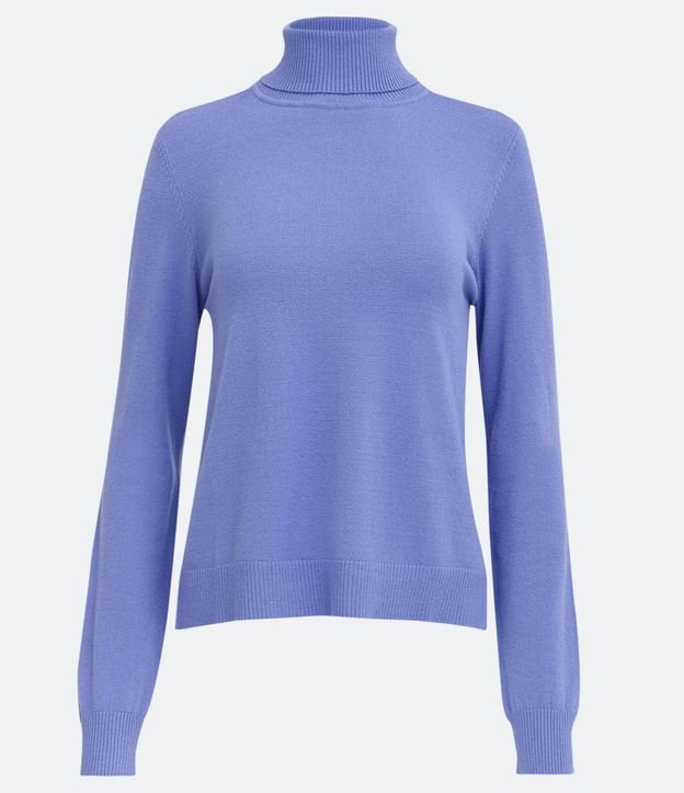 Blusa Alargada de Punto con Cuello Alto 4