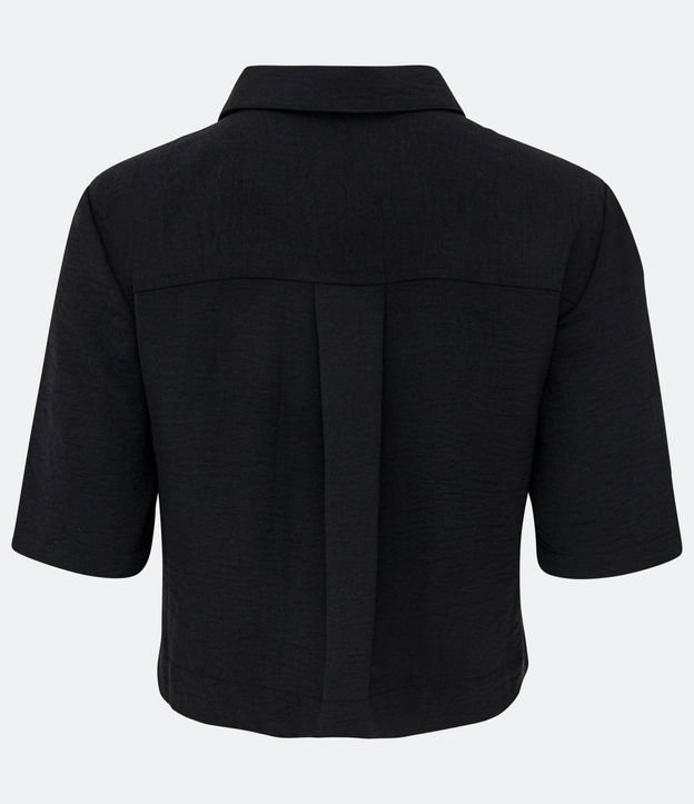 Camisa con Manga Corta y Bolsillos Delanteros Sin Estampado 6