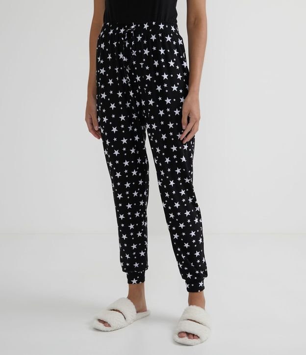 Pantalón de Pijama con Estampado de Estrellas