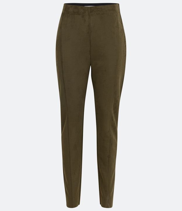 Pantalón Legging en Fake Gamuza con Recortes 7