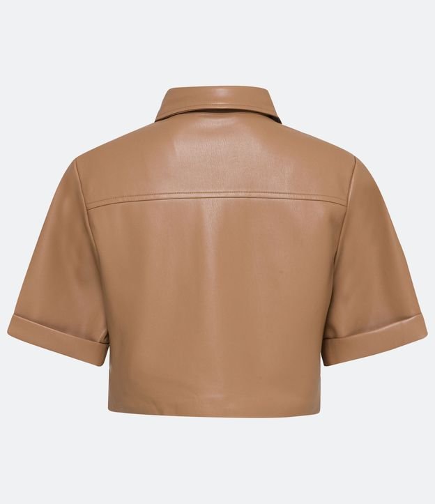 Camisa en Material Sintético con Botones de Corazón 7