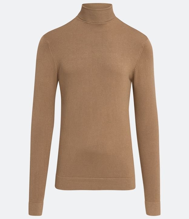 Suéter Slim en Punto con Textura y Cuello Alto 5
