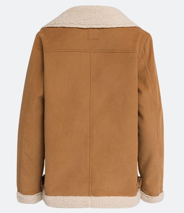Campera Alargada en Terciopelo con Forro en Sherpa 7