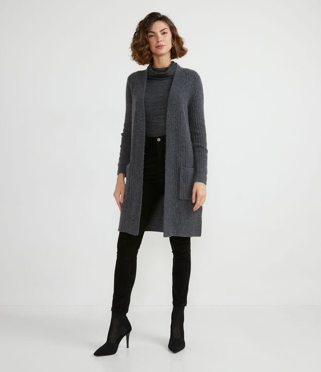 Cardigan Alargado con Bolsillos Delanteros 5