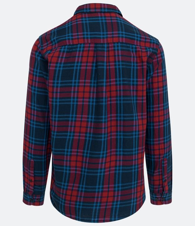 Camisa Comfort de Cuadros en Franela con Manga Larga 7