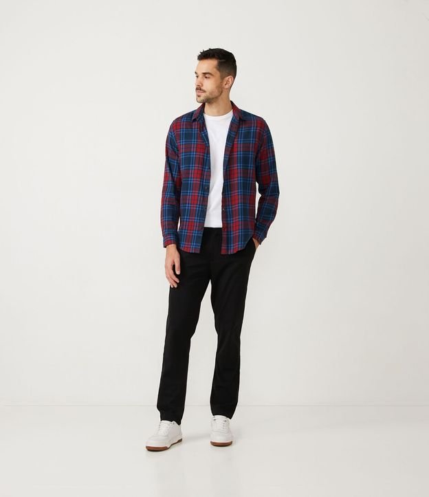 Camisa Comfort de Cuadros en Franela con Manga Larga 2