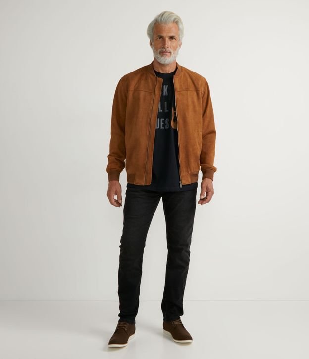 Chaqueta Bomber Lisa con Bolsillo 3