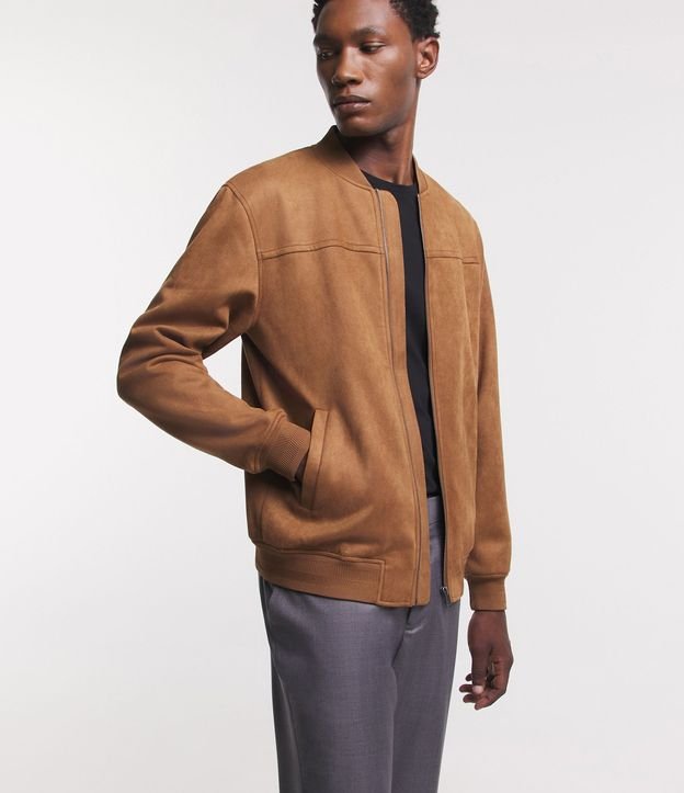 Chaqueta Bomber Lisa con Bolsillo 8