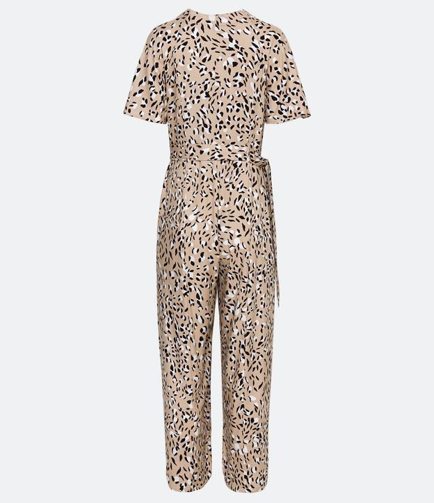 Mono en Viscosa con Estampado Animal Print Jaguar y Cinturón 8
