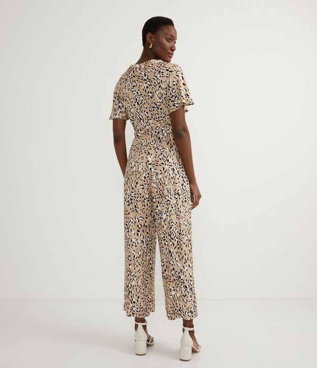 Mono en Viscosa con Estampado Animal Print Jaguar y Cinturón 2