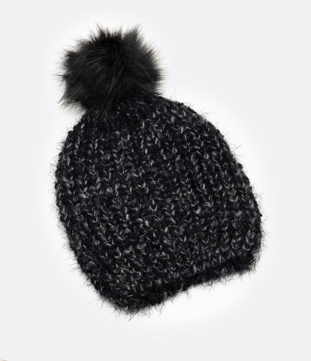 Gorro de Punto Mezclado con Pompón 2
